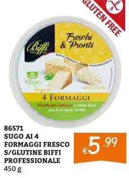 Zona Sugo ai 4 Formaggi Fresco S/Glutine Biffi Professionale offerta