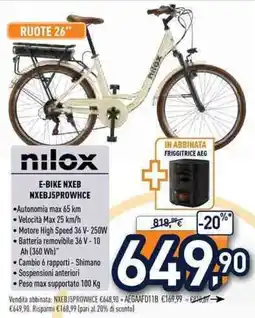 Unieuro nilox E-Bike NXEB NXEBJ5PROWHCE offerta