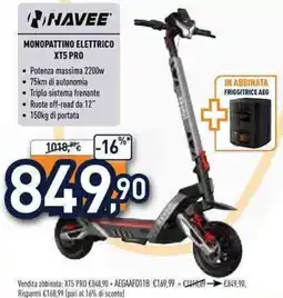 Unieuro Navee Monopattino Elettrico XT5 Pro offerta