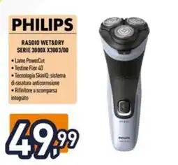 Iper La Grande Philips rasoi wet&dry serie 3000x x3003/00 offerta