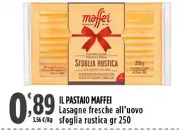Rossotono Carrefour Il Pastaio Maffei Lasagne fresche all'uovo sfoglia rustica offerta