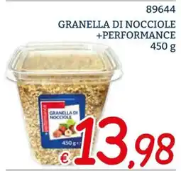 Zona Granella di nocciole +Performance offerta