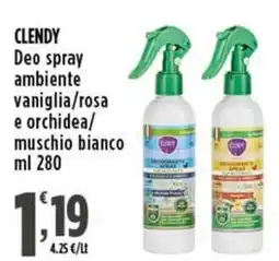Rossotono Carrefour Clendy Deo spray ambiente vaniglia/rosa e orchidea/muschio bianco offerta