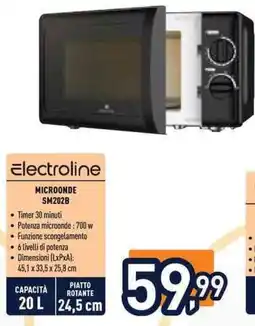 Unieuro Electroline microonde SM202B offerta