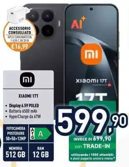 Unieuro Xiaomi 17T offerta