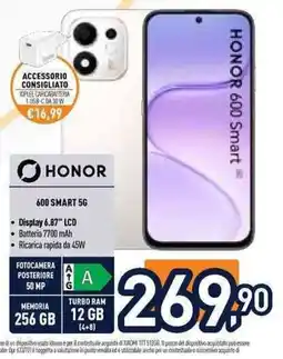 Unieuro Honor 600 Smart 5G offerta