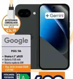 Unieuro Google Pixel 10A offerta