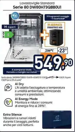 Unieuro Lavastoviglie Standard Serie 80 offerta