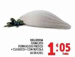 Deco Supermercati Deliziosa giuncata formaggio fresco classico con rucola offerta