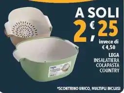 Deco Supermercati Lega insalatiera colapasta country offerta