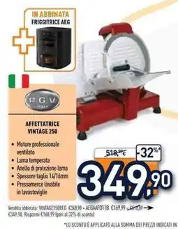 Unieuro Affettatrice Vintage 250 RGV offerta