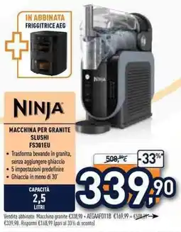Unieuro Ninja macchina per granite slushi offerta