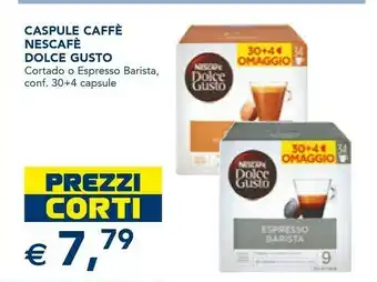 Esselunga Dolce gusto espresso barista magnum capsule caffè 30 pezzo(i) offerta