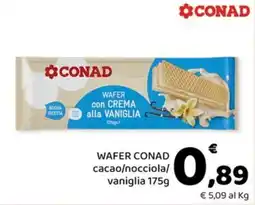 Conad City Wafer Conad vaniglia offerta