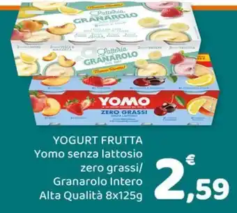 Yogurt frutta Yomo senza lattosio