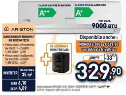 Unieuro Ariston condizionatore monosplit kit syrosnet3235 offerta