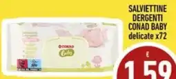 Conad City Salviettine detergenti Conad Baby delicate offerta