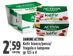 Rossotono Carrefour Danone Activia kéfir offerta
