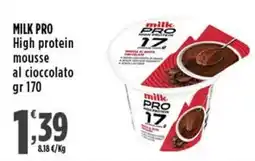 Rossotono Carrefour Milk Pro high protein mousse al cioccolato offerta