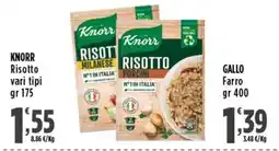 Rossotono Carrefour Knorr Risotto vari tipi offerta