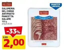 DPiù Salumeria del Corso antipasto pancetta salame offerta