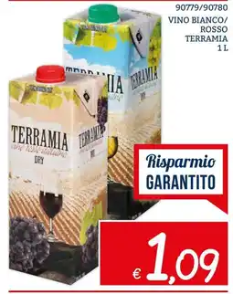Zona Terramia vino rosso italiano DRY offerta