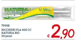 Zona Bicchieri PLA 400 CC Naturia Bio offerta