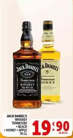 Deco Supermercati Jack Daniel's Whiskey Tennessee Black offerta