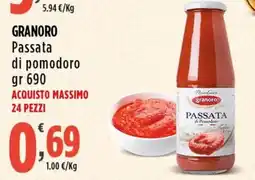 Rossotono Carrefour Granoro Passata di pomodoro offerta