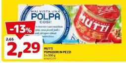 DPiù Mutti pomodori in pezzi offerta