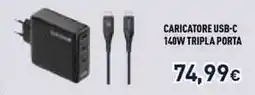 Unieuro Caricatore usb-c tripla porta offerta