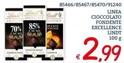Zona Cioccolato fondente excellence Lindt offerta