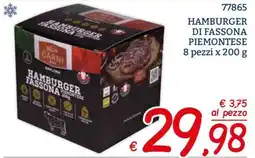 Zona Hamburger Fassona Piemontese offerta