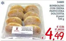 Zona Bomboloni cotti artigianali con crema pasticcera offerta