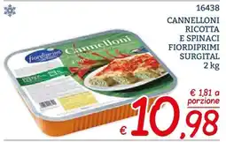 Zona Cannelloni ricotta e spinaci fiordiprimi offerta