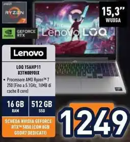 Unieuro Lenovo LOQ 15AHP11 offerta
