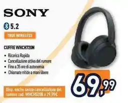 Unieuro Sony cuffie WHCH720N offerta
