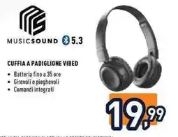 Unieuro MusicSound cuffia a padiglione vibed offerta