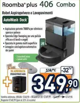 Unieuro Roomba plus 406 Combo offerta