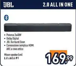 Unieuro JBL 2.0 all in one speaker offerta