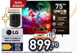 Unieuro LG SMART TV 4K QNED AI MINILED 75INCHED70B offerta