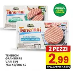 Despar Teneroni Granterre Hamburger con Prosciutto Cotto offerta