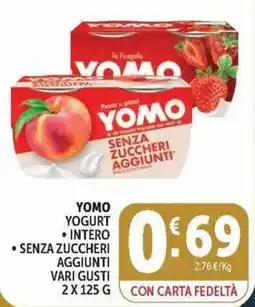 Deco Supermercati Yomo yogurt intero senza zuccheri aggiunti offerta