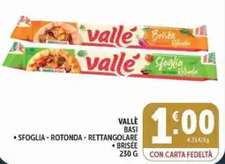 Deco Supermercati Valle sfoglia rotonda offerta
