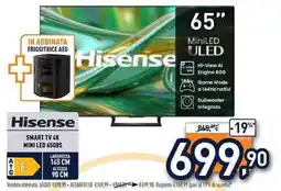 Unieuro Hisense SMART TV 4K MINI LED 65Q8S offerta