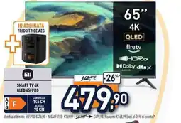 Unieuro Smart TV 4K QLED 65FPRO offerta