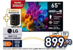 Unieuro LG SMART TV 4K QNED EVO AI 65QNED8MB offerta