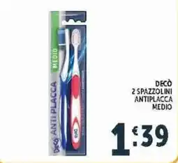 Deco Supermercati Decò spazzolini antiplacca medio offerta