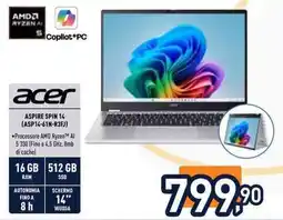 Unieuro Acer Aspire Spin 14 offerta