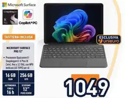 Unieuro Microsoft Surface Pro 12" offerta